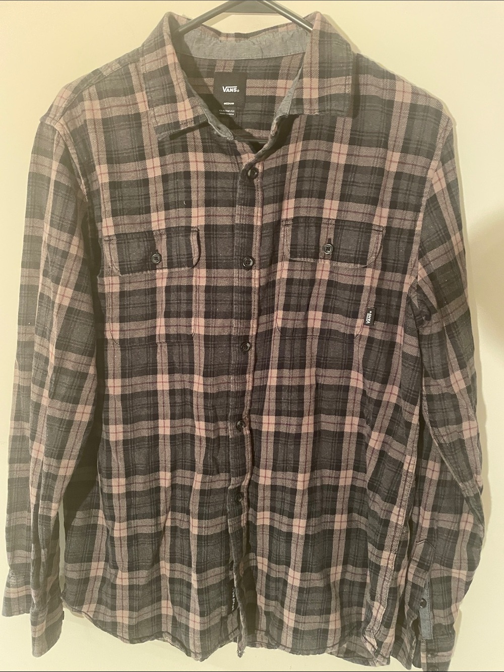 2 Vans Men’s Plaid Long-Sleeve Shirts - Picture 5 of 5